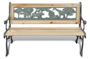Ławka ogrodowa dla dzieci, 84 cm, drewniana