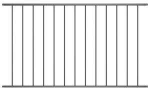 Panel ogrodzeniowy, kryta proszkowo stal, 1,7x1 m, czarny