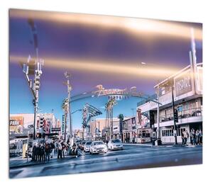 Obraz na szkle - ulica w Las Vegas (70x50 cm)