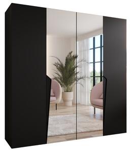 Szafa uchylna otwierana Piano 2 200 wys. 202 cm czarny + u. czarny