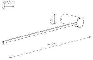 Nowodvorski Lighting Kinkiet LED Arm M, wysokość 65 cm, czarny, metalowy