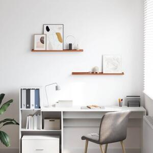 Drewniana półka Ścienna modularna czerwona 80 cm z 2 półkami
