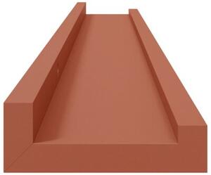 Drewniana półka Ścienna modularna czerwona 80 cm z 2 półkami