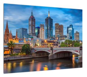 Obraz na szkle - miasto Melbourne (70x50 cm)