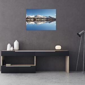Obraz na szkle - góry i ich odbicie (70x50 cm)