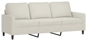 Sofa 3-osobowa, kremowa, 180 cm, tapicerowana aksamit