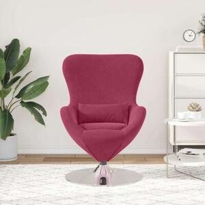 Fotel jajo czerwone wino 63 x 73 x 90 cm aksamit