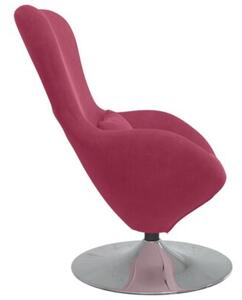 Fotel jajo czerwone wino 63 x 73 x 90 cm aksamit