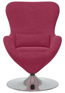 Fotel jajo czerwone wino 63 x 73 x 90 cm aksamit