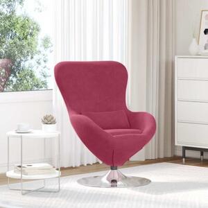 Fotel jajo czerwone wino 63 x 73 x 90 cm aksamit