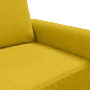 Sofa 2-osobowa, Å¼Ã³Åta, 140 cm, tapicerowana aksamitem