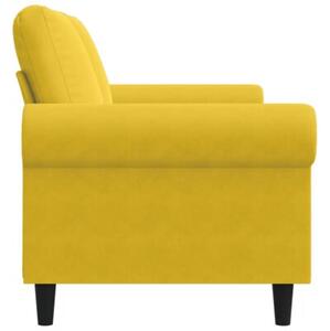 Sofa 2-osobowa, Å¼Ã³Åta, 140 cm, tapicerowana aksamitem