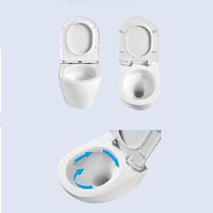 Miska WC HYDROSAN MIZU-WH-GL-TR-02 Owalny Biały / Złoty pasek