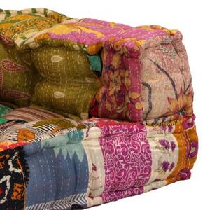 Puf moduÅowy, 2-osobowy, patchwork, tkanina