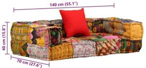 Puf moduÅowy, 2-osobowy, patchwork, tkanina