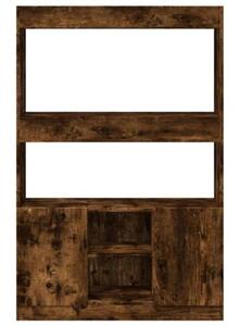 Kredens, przydymiony dąb, 92x33x140 cm, materiał drewnopochodny