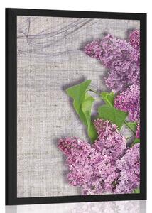 Plakat fioletowy kwiat bzu