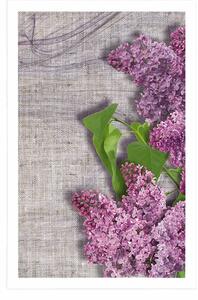 Plakat fioletowy kwiat bzu
