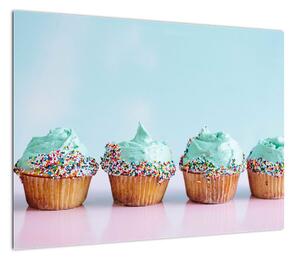 Obraz na szkle cupcakes (70x50 cm)