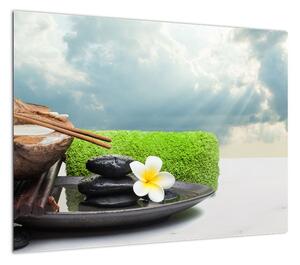Obraz na szkle - Spa and relakx (70x50 cm)