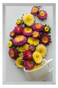 Plakat kubek pełen kwiatów