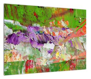 Obraz na szkle abstrakcji - malarstwo (70x50 cm)