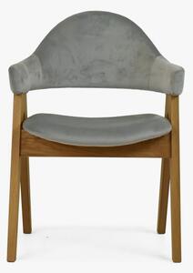 Krzesło zaokrąglone Oslo - aksamitna welurowa tkanina