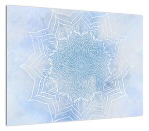 Obraz na szkle - Zimowa mandala (70x50 cm)