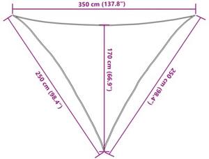 Żagiel przeciwsłoneczny, 160 g/m², antracyt, 2,5x2,5x3,5m, hdpe