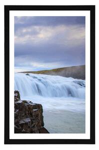 Plakat z passe-partout Islandzkie wodospady
