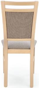 Klasyczne drewniane krzesło tapicerowane dąb sonoma - Maso