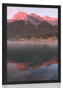 Plakat zachód słońca nad Dolomitami