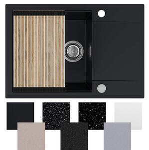 Zlewozmywak granitowy SINK 55 1KDO + syfon