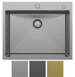 Zlewozmywak stalowy Steel SINK 65 + syfon + dozownik