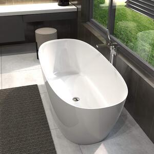 Wanna wolnostojąca 165 x 75, 370 l | nowoczesna wanna biała połysk