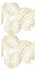 Tapeta - Złote kwiaty piwonii