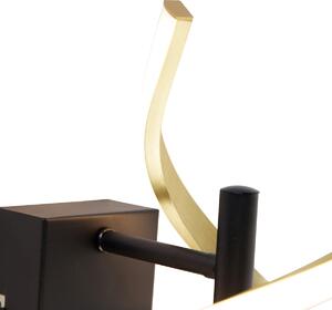 Kinkiet / Lampa scienna złoty z 3-stopniową diodą LED z możliwością ściemniania w stopniach Kelvina - Henk Oswietlenie wewnetrzne