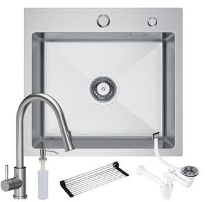 Zlew stalowy Steel Sink 50 New + bateria + syfon + mata + dozownik