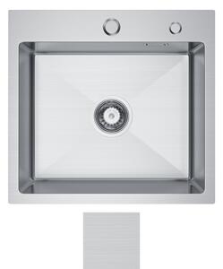 Zlewozmywak stalowy Steel SINK 50 New + syfon + dozownik