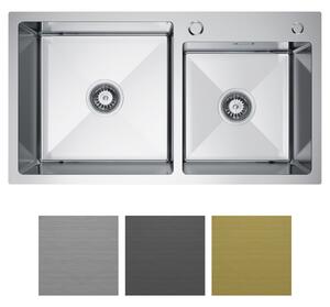 Zlewozmywak stalowy Steel SINK 78 + syfon + dozownik