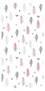 Tapeta - Motyw lasu w różowo - szarej
