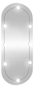 Lustro Åcienne z LED, 40x90 cm, szklane, owalne