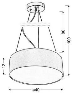 Kremowa wisząca lampa - V004-Perio