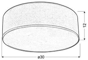Kremowy plafon okrągły - V001-Perio