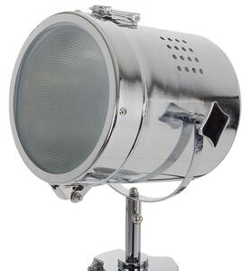 Lampa stojąca 3 nogi mały klosz metalowa industrialna biała Alzette Beliani