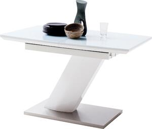 Biały rozkładany stół w kształcie łodzi 120-160 cm