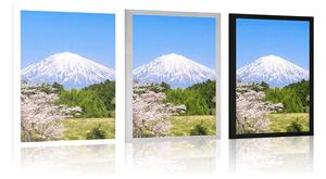 Plakat wulkan Fuji