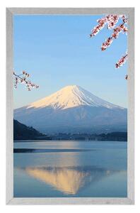 Plakat widok z jeziora na Fuji