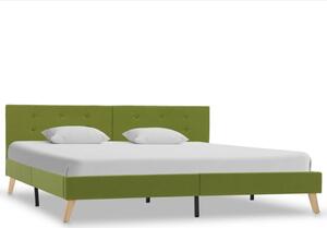 Rama łóżka, zielona, tapicerowana tkaniną, 180 x 200 cm