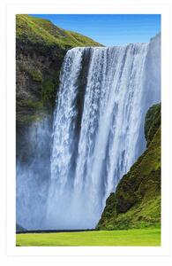 Plakat kultowy wodospad na Islandii